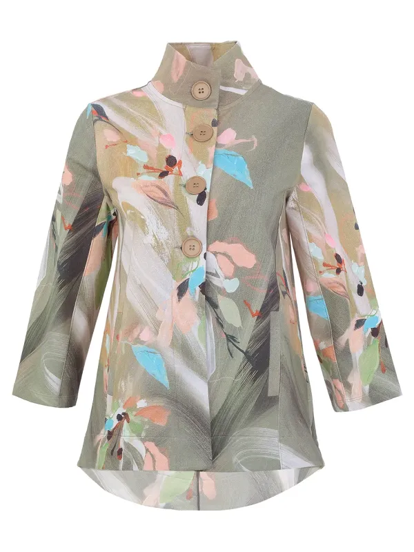 Dolcezza By Wild Curves: Keep The Dreams Alive Art Blazer Jacket (76706) Front