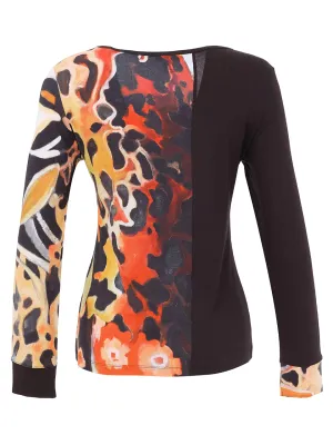Dolcezza By Wild Curves: Animal Canvas Art Knit Pullover (76711) Back