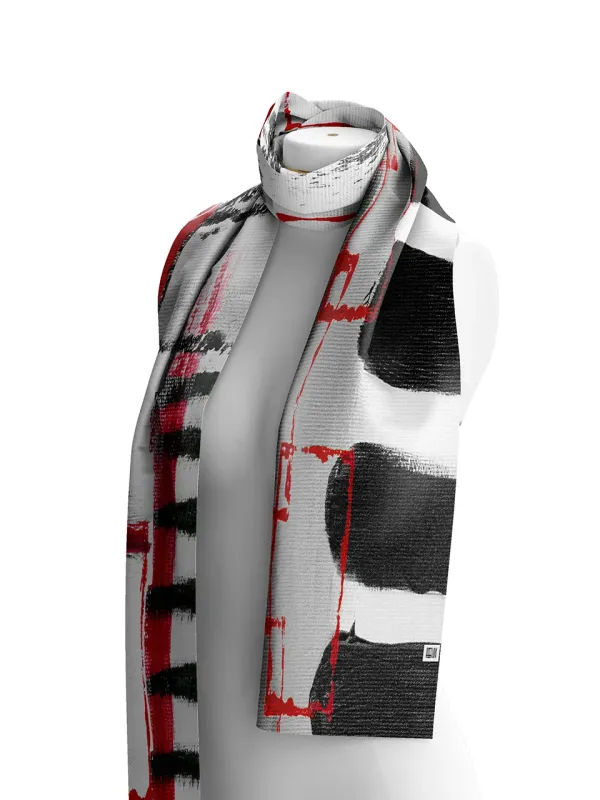 Dolcezza By Wild Curves: Geo Stripes Art Scarf (76909)  Front