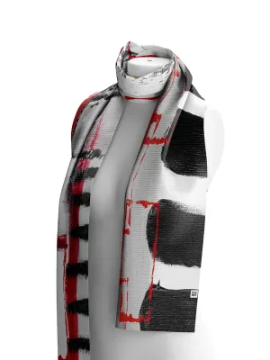 Dolcezza By Wild Curves: Geo Stripes Art Scarf (76909)  Front