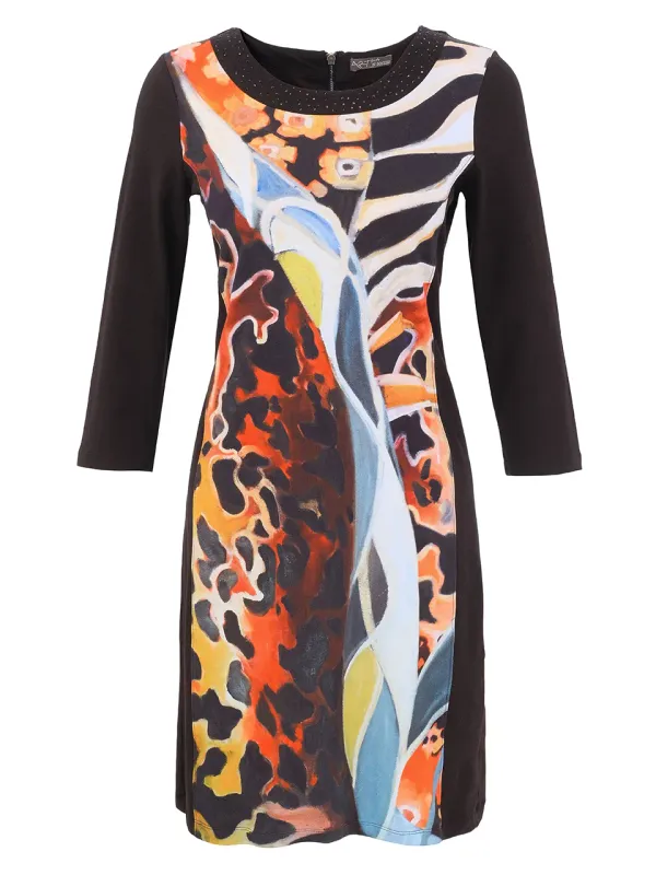 Dolcezza By Wild Curves: Animal Canvas Art Dress (76719) Front