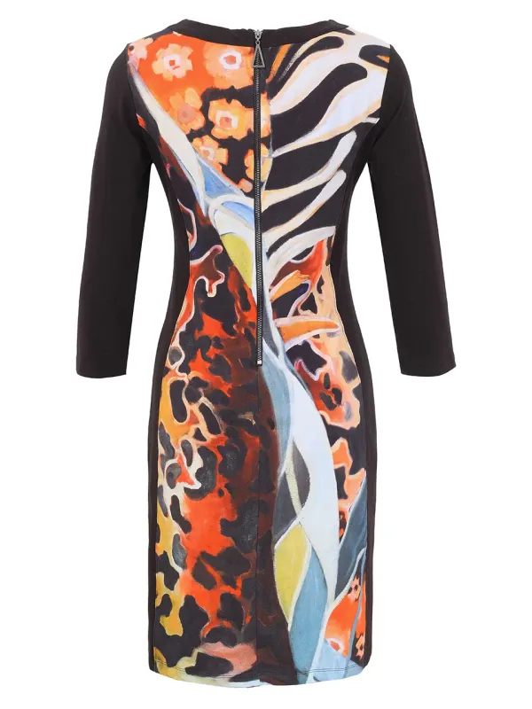 Dolcezza By Wild Curves: Animal Canvas Art Dress (76719) Back