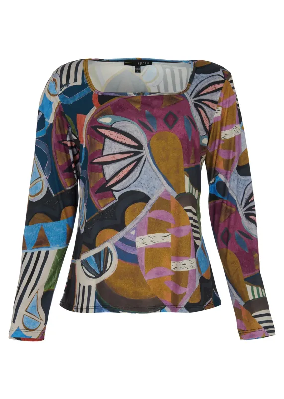 Kozan By Wild Curves: Helen Top In Klee Front