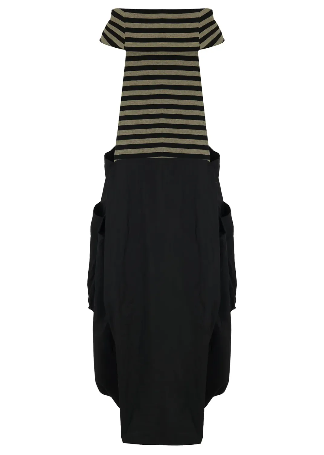 Kozan By Wild Curves: Bubble Hem Avi Dress In Row  Back