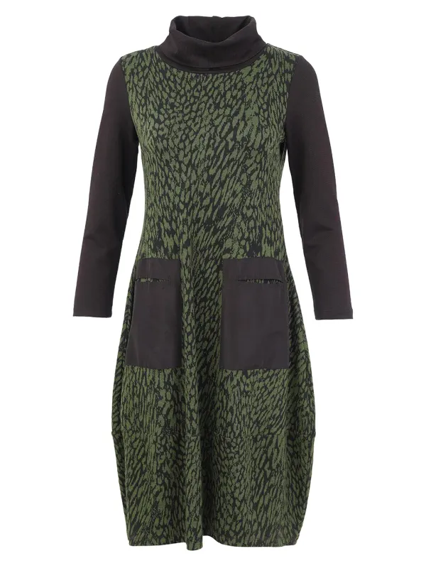 Dolcezza By Wild Curves: Wild Side Animal Print Pocket Dress (76114) Front 1