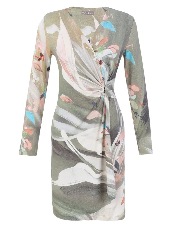 Dolcezza By Wild Curves: Keep The Dreams Alive Wrap Style Dress (76705) Front 1