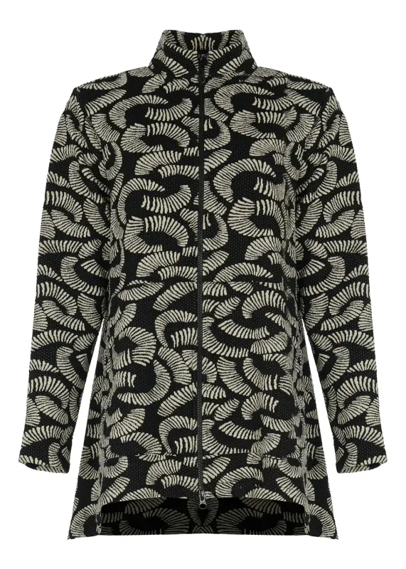 Kozan By Wild Curves: Jane Jacket In Echo Kozan By Wild Curves: Jane Jacket In Echo Front