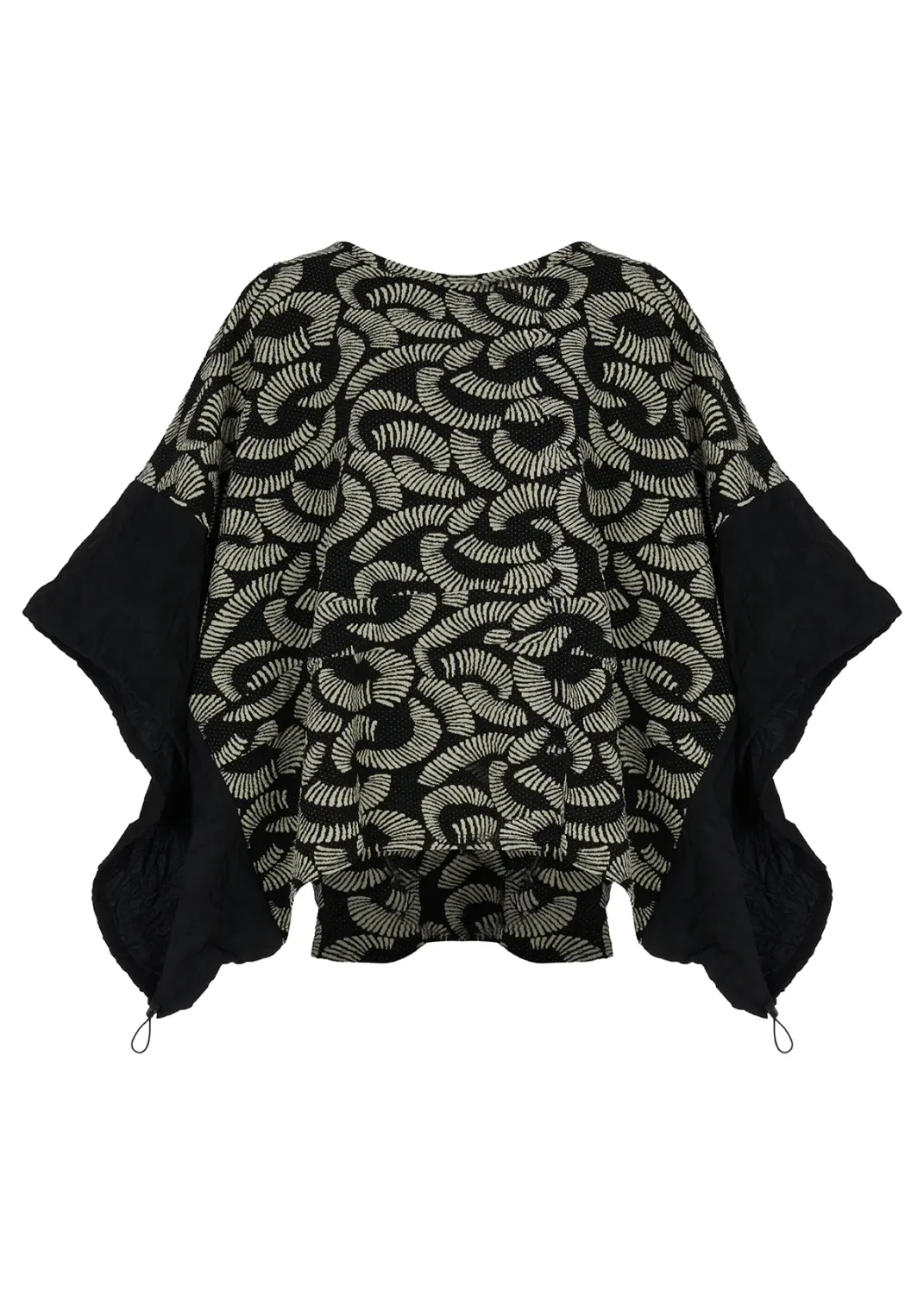 Kozan By Wild Curves: Allegra Poncho Style Top In Echo Front