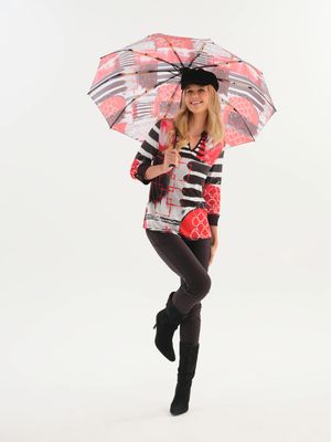 Dolcezza By Wild Curves: Geo Stripes Art Woven Umbrella (76921)