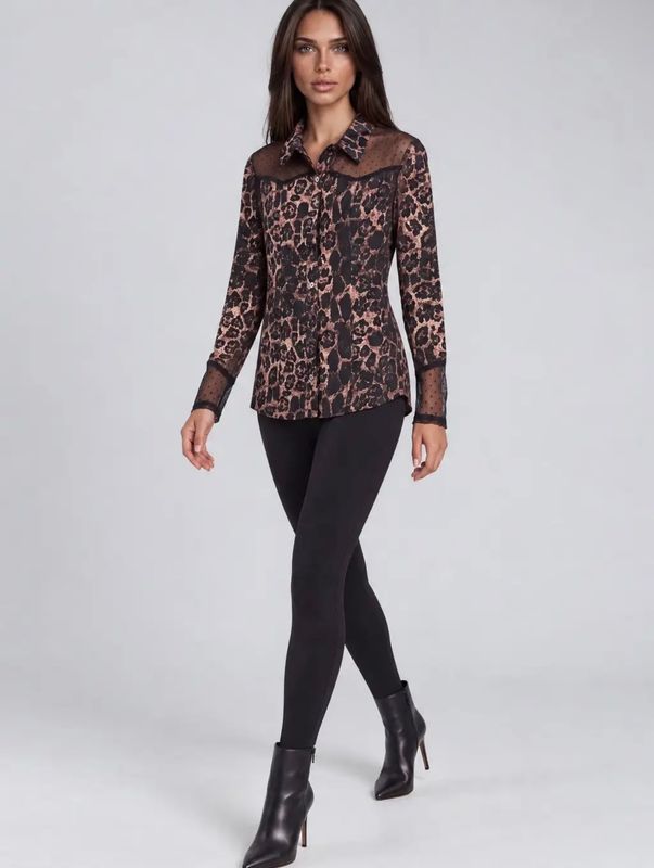 Adore By Wild Curves: Leo Soft Knit Printed Blouse