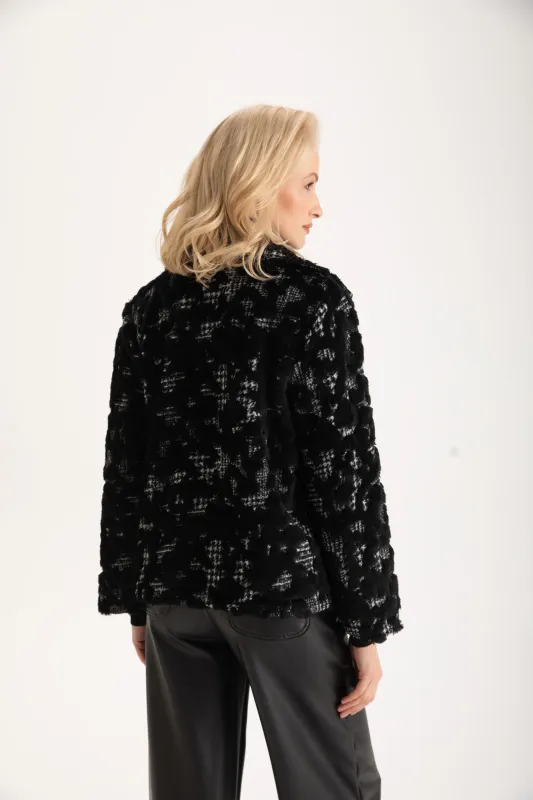 Isle Apparel By Wild Curves: Charlie Jacket In Black White Back