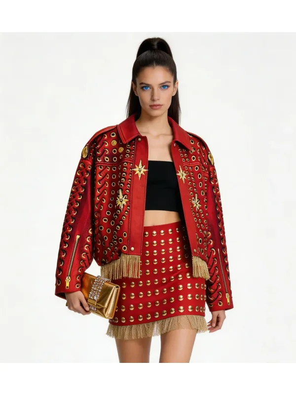 IPNG By Wild Curves: Red Rock Illusion Mini Skirt Front