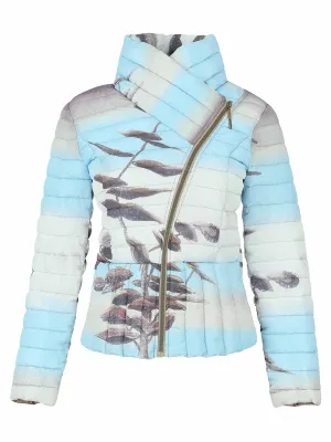 Dolcezza By Wild Curves: Winter Beach Art Quilted Puffer Jacket (76827) Front 1