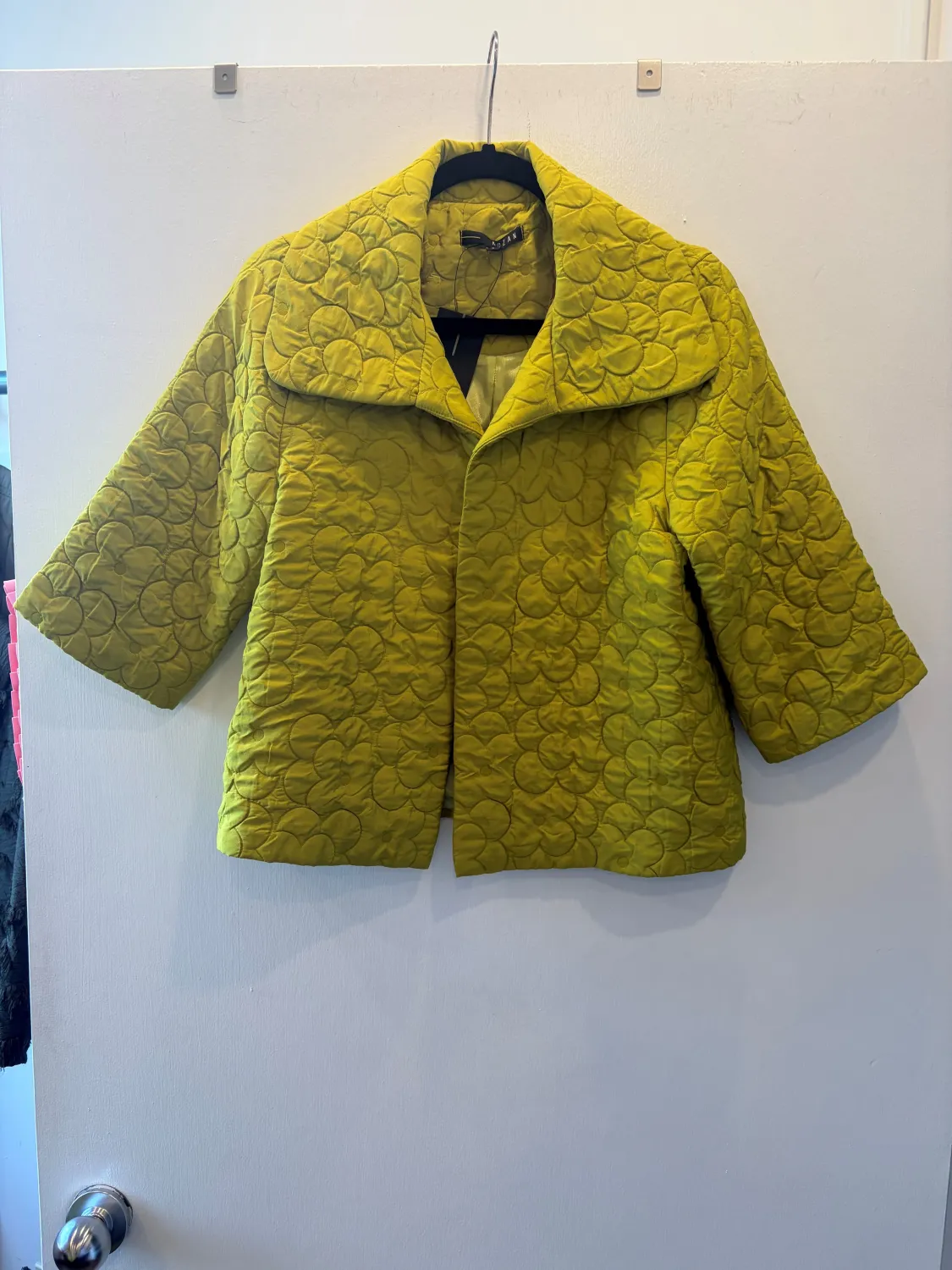 Kozan By Wild Curves: Honeydew Quilted Short Jacket Roma