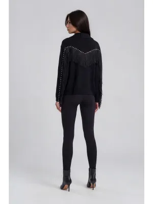 Adore By Wild Curves: Studded Knit Blazer Jacket Back 