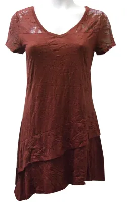 Maloka: Crinkled Cotton Fiji Leaf Asymmetrical Tunic (More Colors, Almost Gone!)