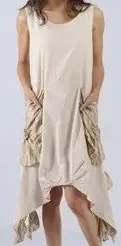 Luna Luz: Dramatic Handkerchief Hemline Dress