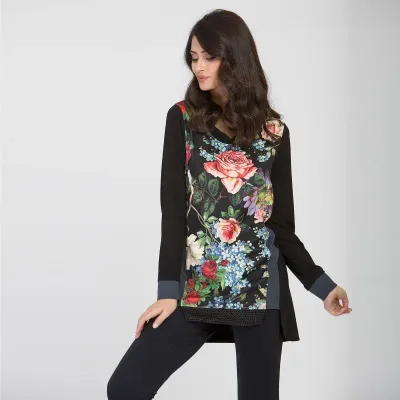 Maloka: Velvet Bouquet Side Patchwork Tunic (1 Left!)