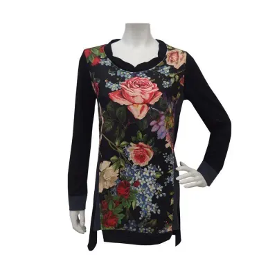 Maloka: Velvet Bouquet Side Patchwork Tunic (1 Left!)