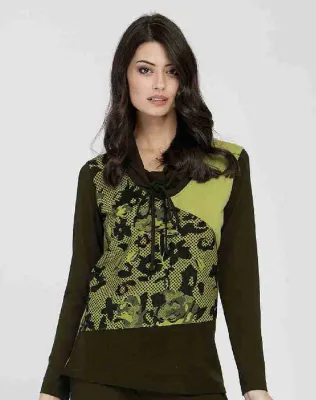 Maloka: Jacquard Flower Swivel Neck Sweater (2 Left!)