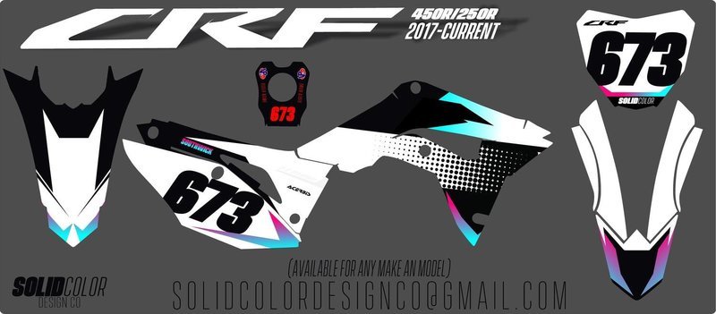 2019 Honda CRF 450 &quot;Flux&quot; Series Graphics kit