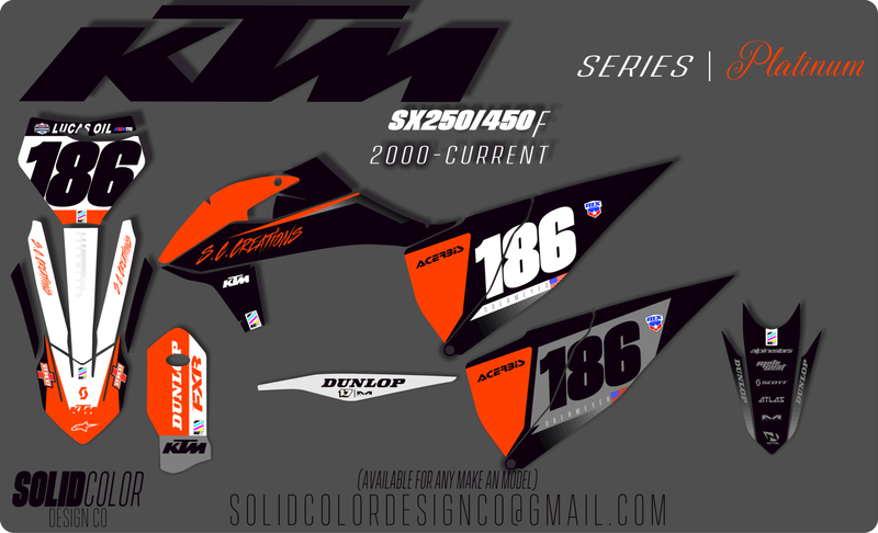 2019 KTM SXf450 &quot;Platinum&quot; Series Graphics Kit
