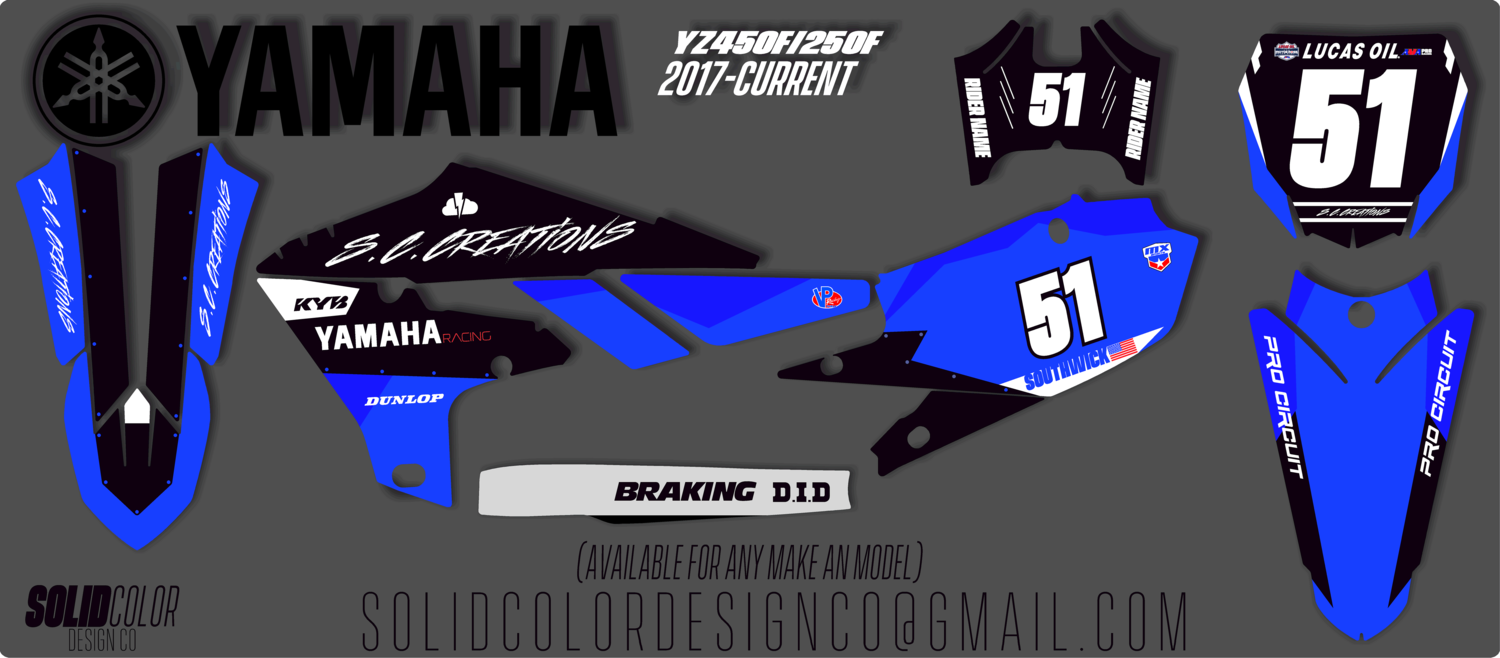 Yamaha YZ450f &quot;Riveted&quot; Series Graphics Kit