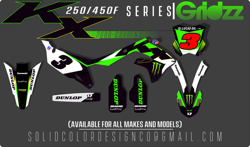 2019 KX450f &quot;Gridzz&quot; Series  Graphics Kit