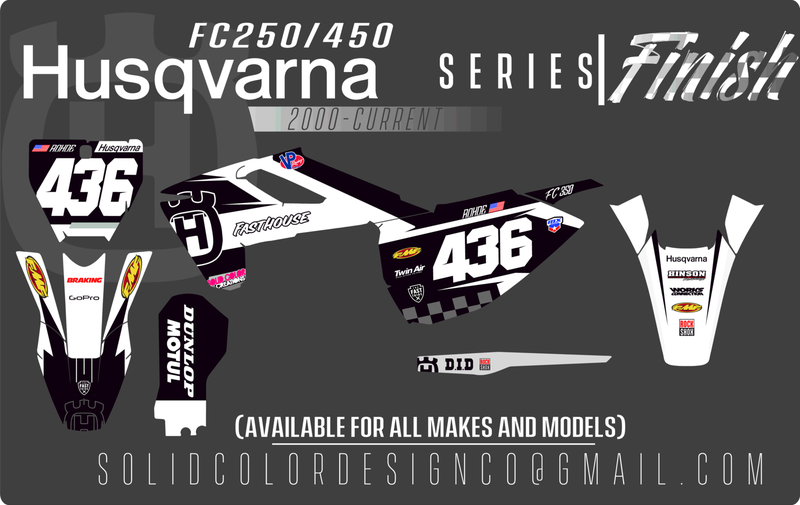 2018 Husqvarna FC450/350/250 &quot;Finish&quot; Series Graphics kit