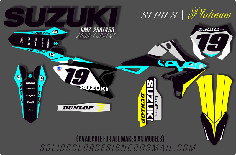 2019 RMZ 450/250 &quot;Platinum&quot; Series Graphics Kit