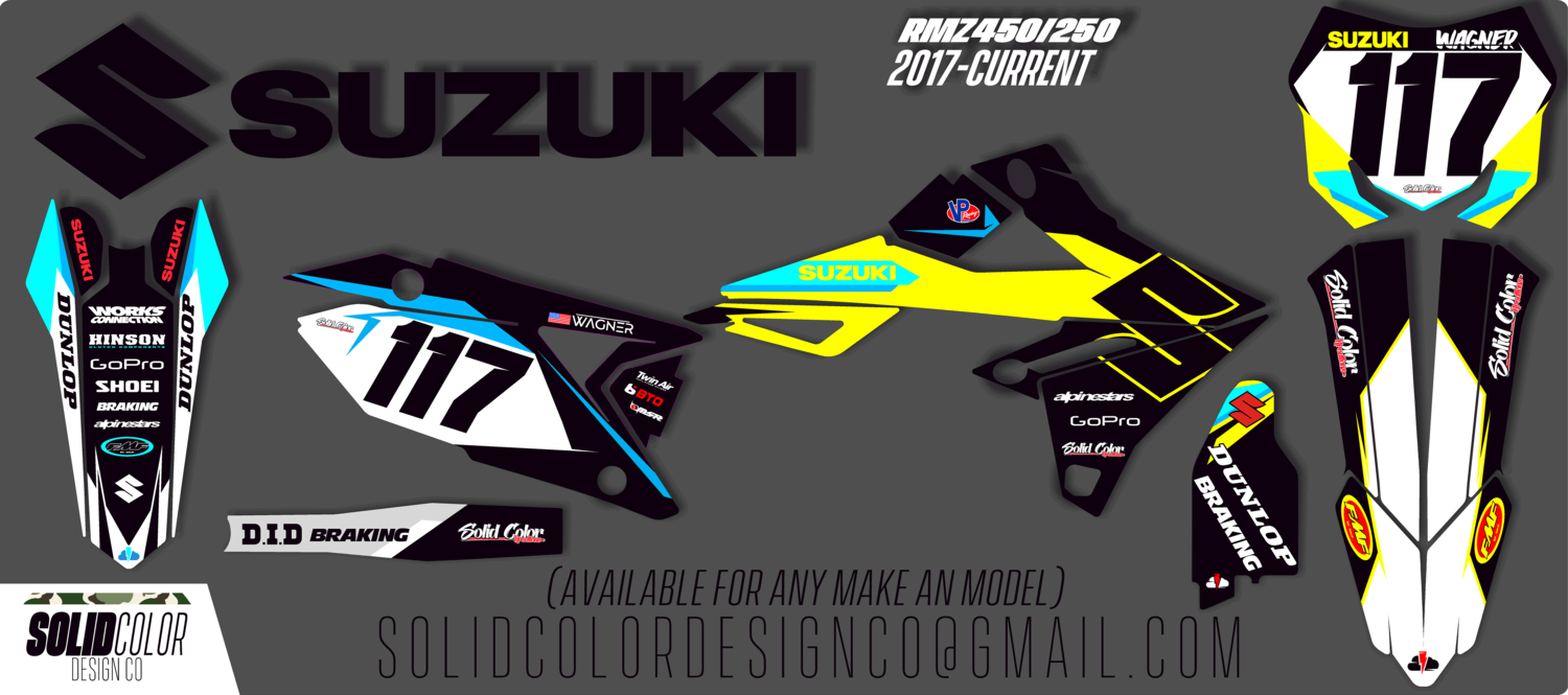 2019 Suzuki RMZ 450/250 "GP" Series  Graphics Kit