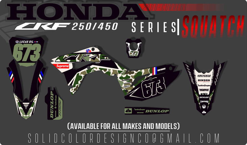 2019 Honda CRF 450/250 &quot;Squatch&quot; Series  Graphics Kit