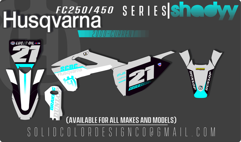 2018 Husqvarna FC250/350/450 &quot;Shadyy&quot; Graphics Kit