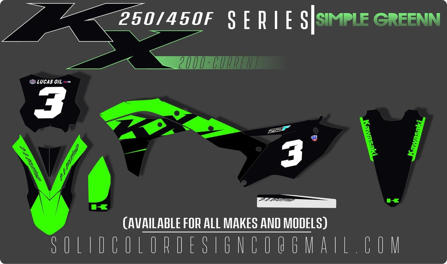 2018 KX450/250f "Simple Greenn" Graphics Kit