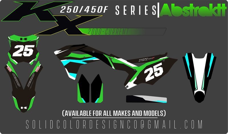 2018 Kawasaki KX450/250f &quot;Abstraktt&quot; Graphics Kit