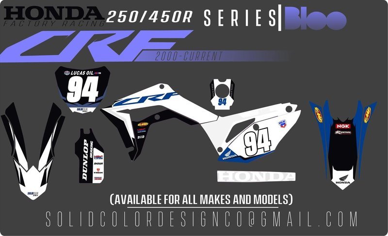2019 Honda CRF450/250 &quot;Bloo&quot; Graphics Kit