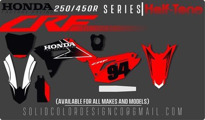 2019 Honda CRF450/250 "Half-Tone" Graphics Kit