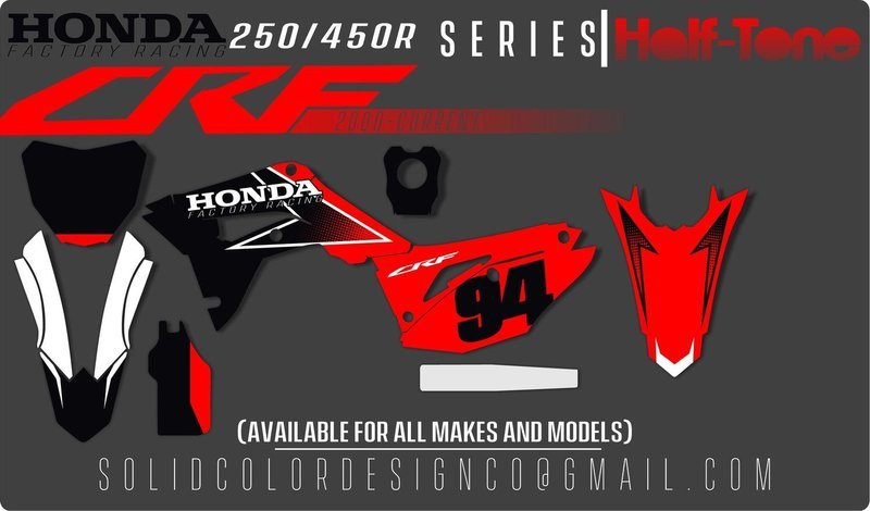 2019 Honda CRF450/250 &quot;Half-Tone&quot; Graphics Kit