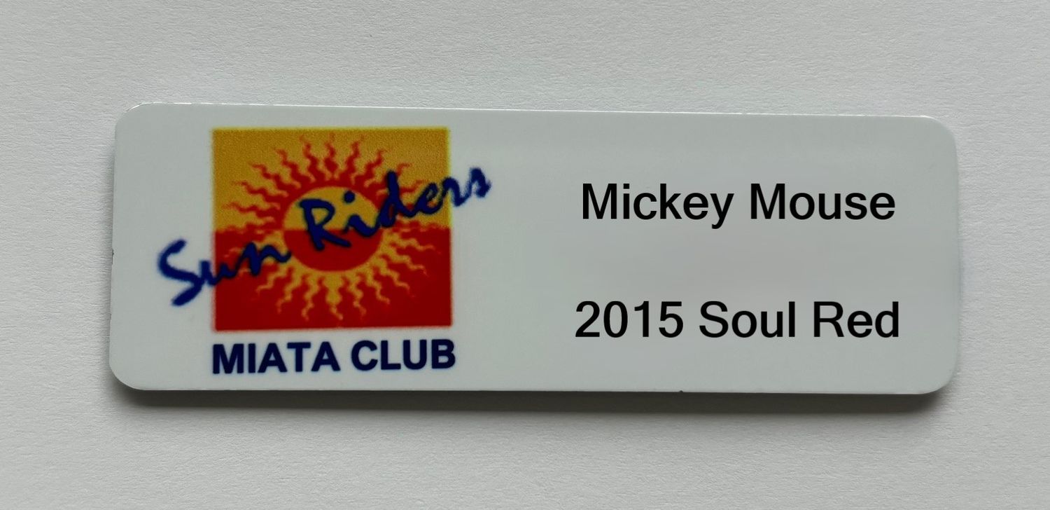 Sun Riders Name Badge