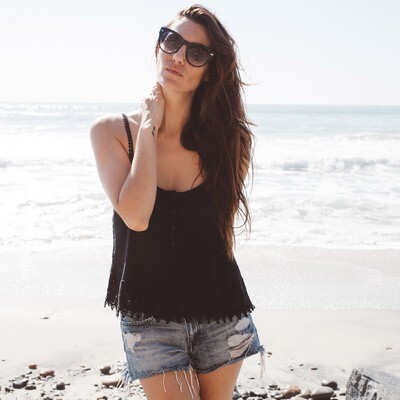 Women`s- Cami-Strapped Black Tank