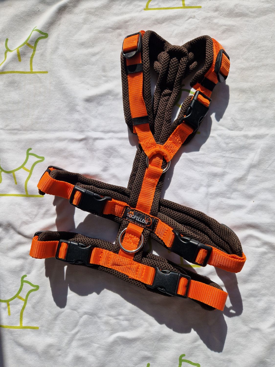 Sicherheitsgeschirr &quot;NoEscape&quot; Easy braun/orange S