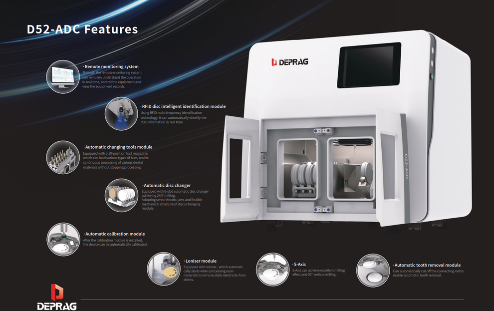 D52 DC Dry Milling machine with disc changer