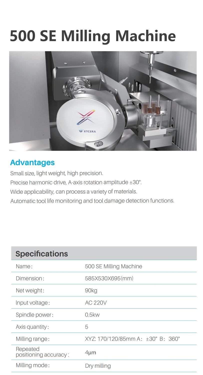 500SE model - Dry Milling machine