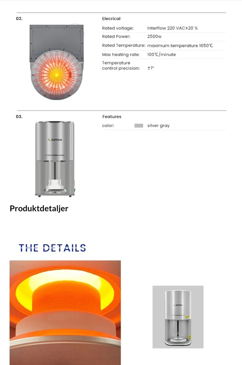 F2 Sintering Furnace Fast Speed and regular