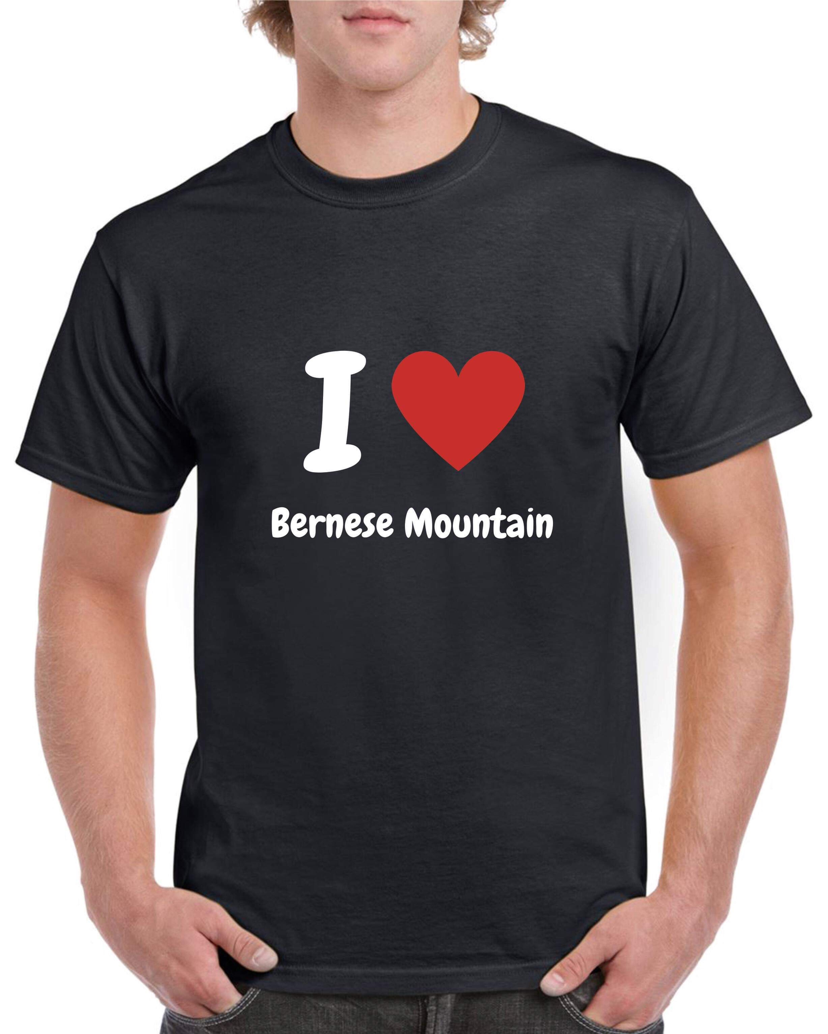 T-shirt póló - kerek-nyakú - fekete - Bernipásztor