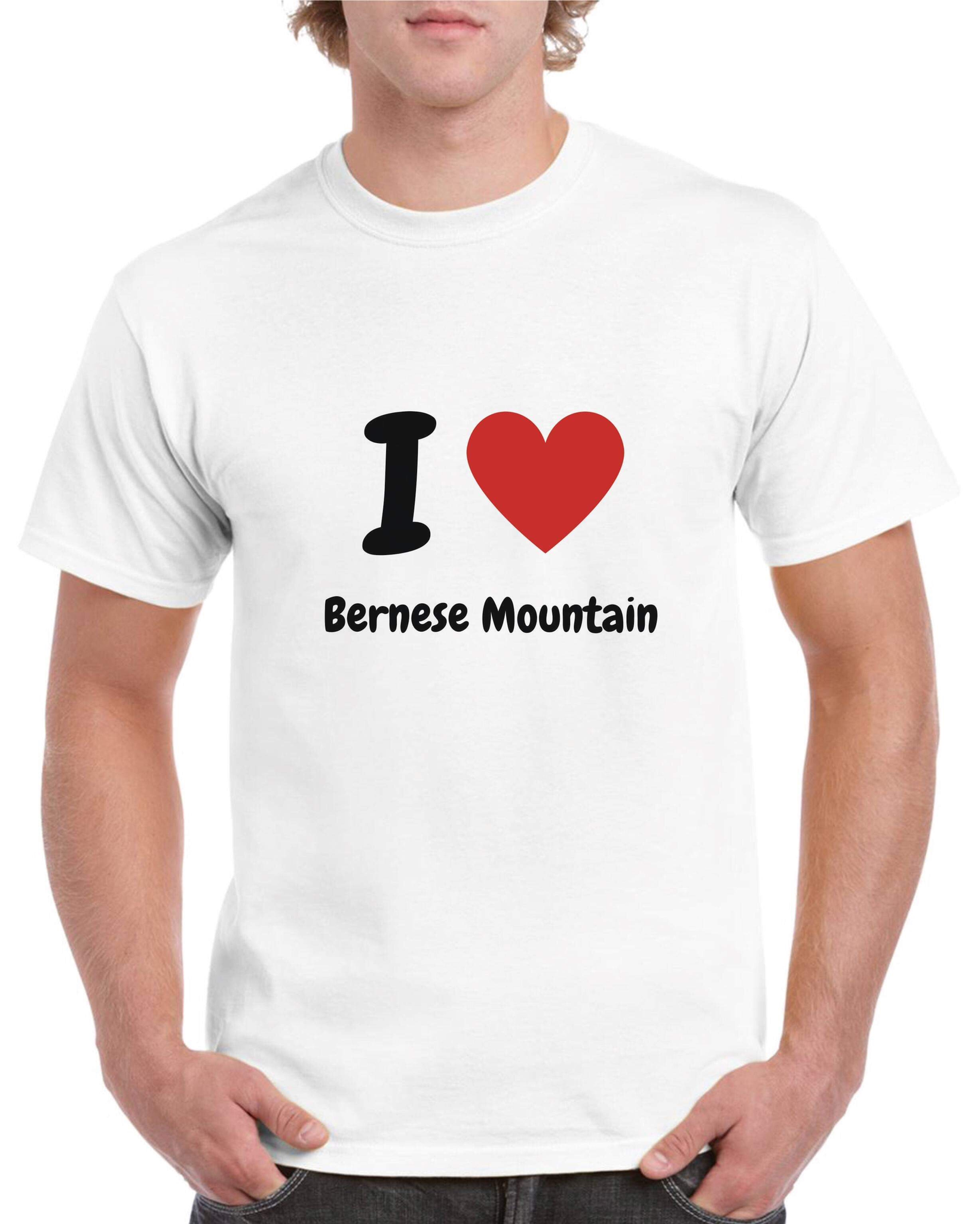 T-shirt póló - kerek-nyakú - fehér - Bernipásztor