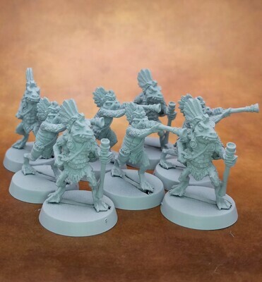 Oldhammer Frog-men with Blow-darts (8)