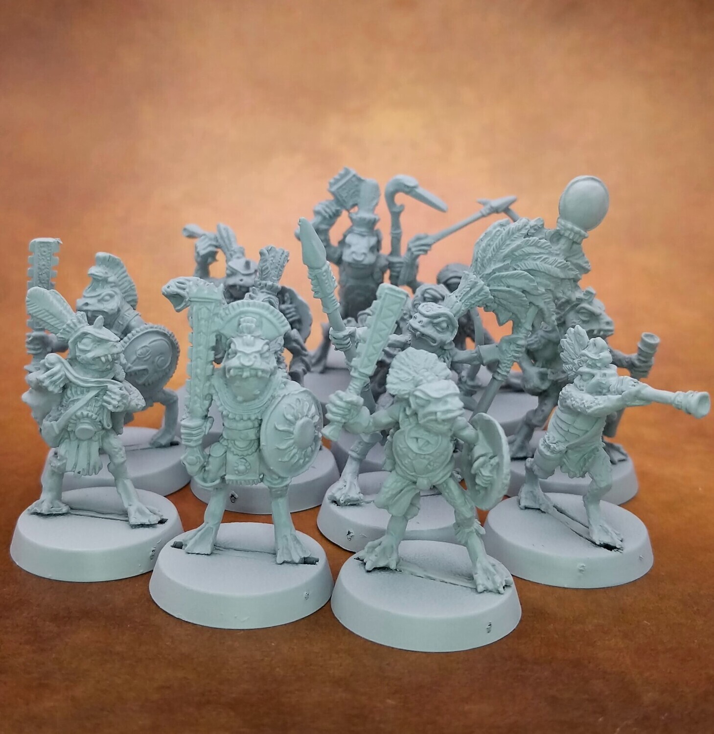 Oldhammer Frog-man Warriors Collection (12)