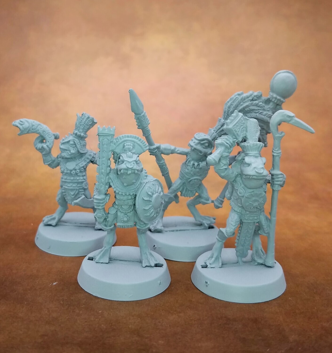 Oldhammer Frog-man Warriors Command (4)
