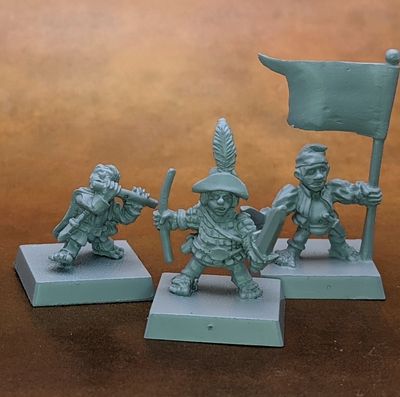 Halflings; Bullseye Bill with Standard and Flautist (3)
